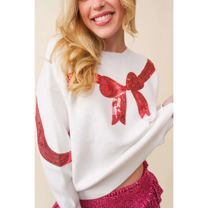 CHRISTMAS GIFT BOW SWEATER