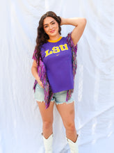 Load image into Gallery viewer, LSU NIKE RAINBOW TINSEL TOP
