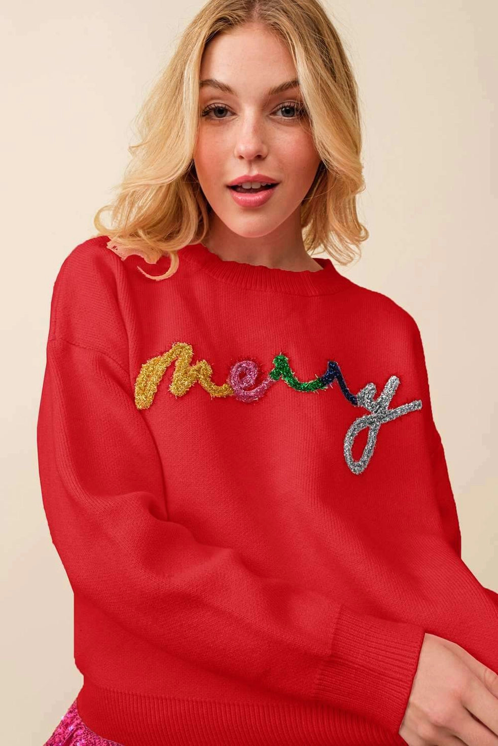 MERRY SWEATER - RED