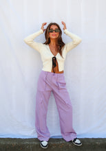 Load image into Gallery viewer, LAVENDAR CARGO PANTS
