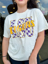 Load image into Gallery viewer, LSU CHECKERED TEE
