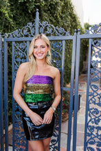 Load image into Gallery viewer, MARDI SEQUIN TUBE TOP
