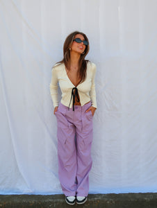 LAVENDAR CARGO PANTS