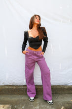 Load image into Gallery viewer, PURPLE CARGO JEANS
