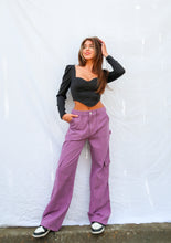 Load image into Gallery viewer, PURPLE CARGO JEANS
