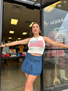 THAT GIRL DENIM MINI SKIRT