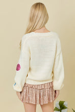 Load image into Gallery viewer, ORNAMENT CARDIGAN SWEATER
