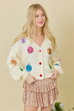 Load image into Gallery viewer, ORNAMENT CARDIGAN SWEATER
