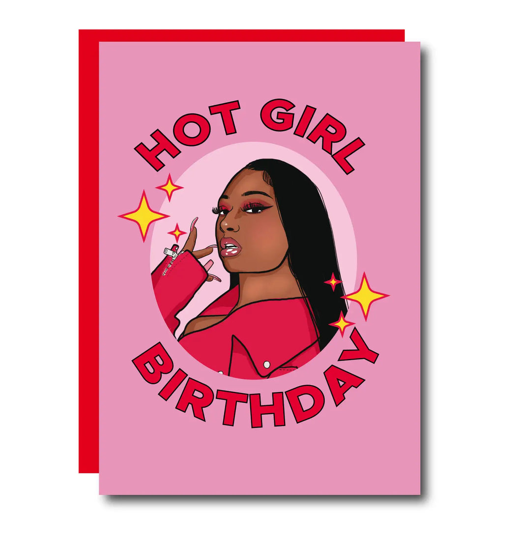 HOT GIRL BIRTHDAY CARD