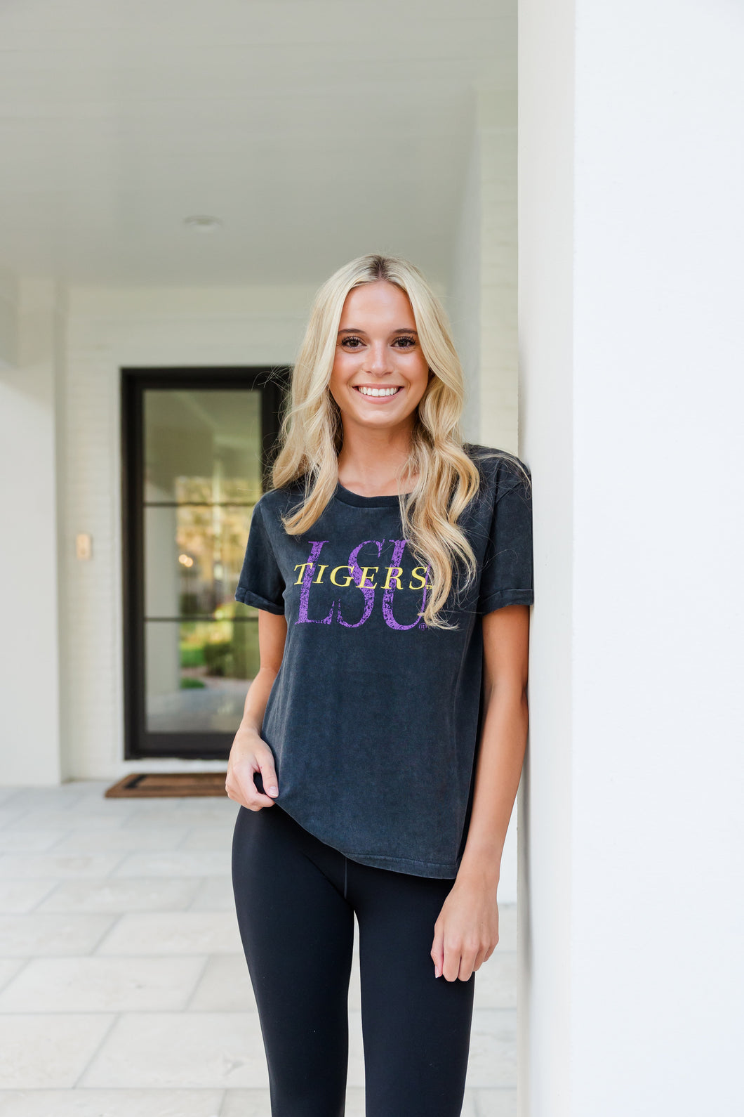 CHARCOAL LSU TIGERS TEE