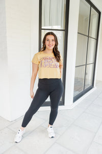 GOLD CROPPED TIGERS TEE