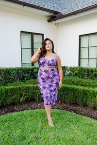 PURPLE FLORAL SET