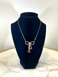 DIAMOND BOW NECKLACE