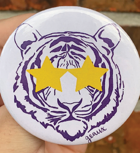 STARRY EYED TIGER BUTTON